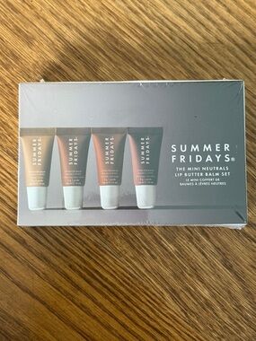 NIB Summer Fridays Limited Edition Mini Neutrals Lip Butter Balm Set